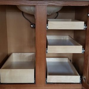 Bathroom Triple Pullout Shelves