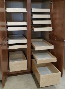 Tall Double Pantry with Pullout Shelves