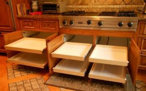 Kitchen Pullout Shelves under the stove