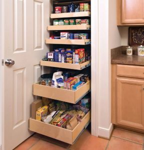 Pantry with Deep Pullout Shelves